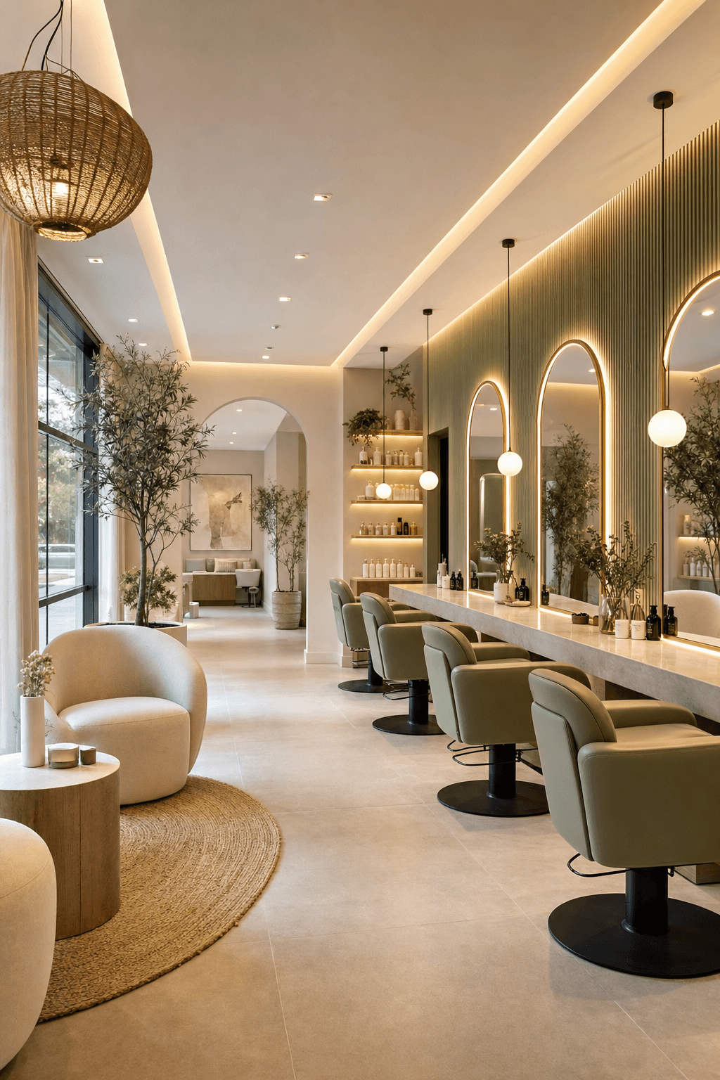 The interior of Soléa Global salon in Phuket